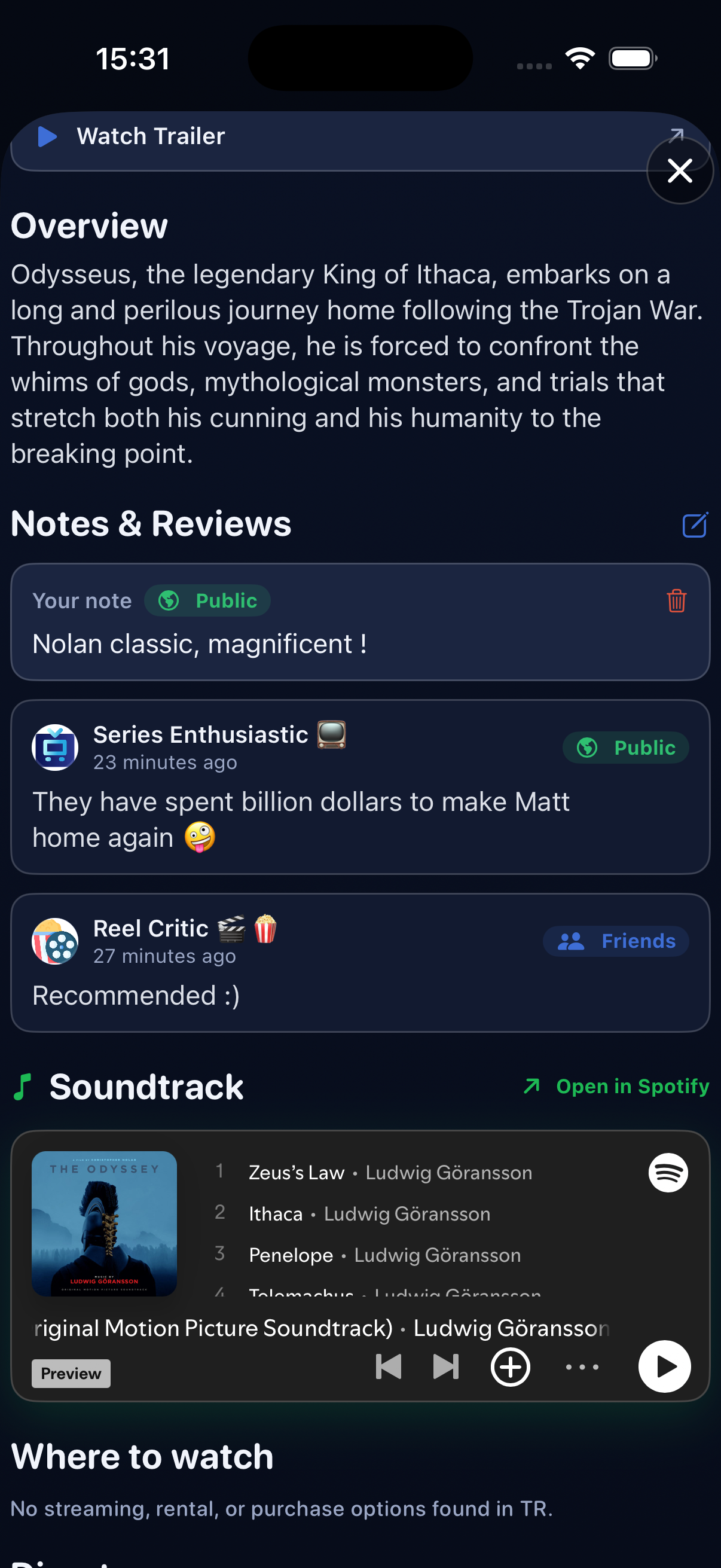 Niblet Rate & Review screen